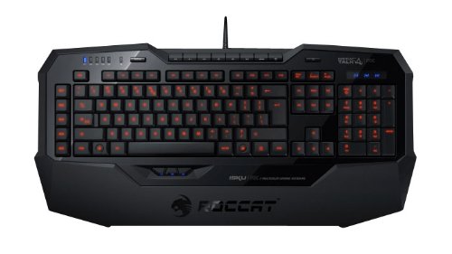 ROCCAT Isku FX Multicolor Gaming Tastatur (DE-Layout, Multicolor Tastenbeleuchtung, 36 Makrotasten inkl. 3 Thumbster-Tasten) schwarz