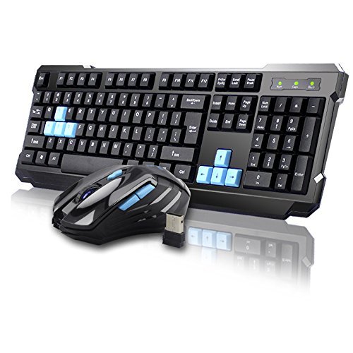 Higift Hochwertige V60 Gaming-Tastatur, wasserdicht, 2,4 g, kabellos, mit Maus, DPI-Kontrolle für Schreibtischrechner und Notebooks, (schwarz)