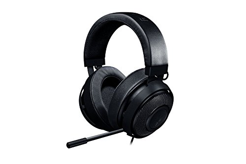 Razer Kraken Pro V2 Oval - Musik und Gaming Kopfhörer für PC und PS4 (50mm Audiotreiber, Robuster Unibody-Rahmen und Komfortable ovale Ohrpolster) schwarz
