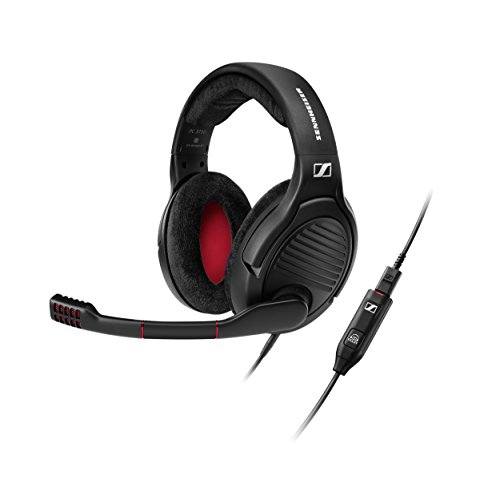 Sennheiser PC 373D Gaming-Headset mit 7.1 Surround-Sound, schwarz/rot