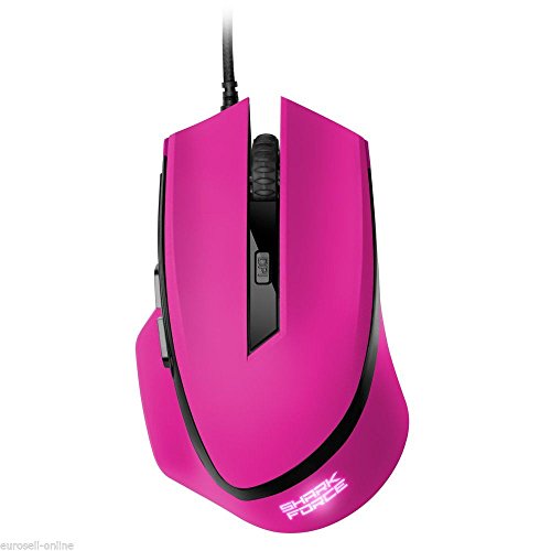 Sharkoon Highend Gaming Maus 6 TASTEN Mouse GAMER GAMING Spiele PC Computer Laptop Notebook beleuchtet pink rosa