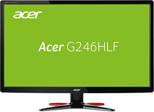 Acer Predator G246HLFBID 61 cm (24 Zoll) Monitor (VGA, DVI, HDMI, 1ms Reaktionszeit, EEK A) schwarz/rot