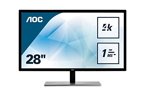 AOC U2879VF 71,1 cm (28 Zoll) Monitor (VGA, DVI, HDMI, DisplayPort, 3840 x 2160, 60 Hz, 1ms Reaktionszeit, 4k) schwarz