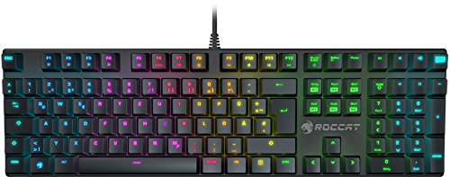 ROCCAT Suora FX RGB Illuminated rahmenlose mechanische Gaming Tastatur (DE-Layout, RGB Tastenbeleuchtung, rahmenlos) schwarz