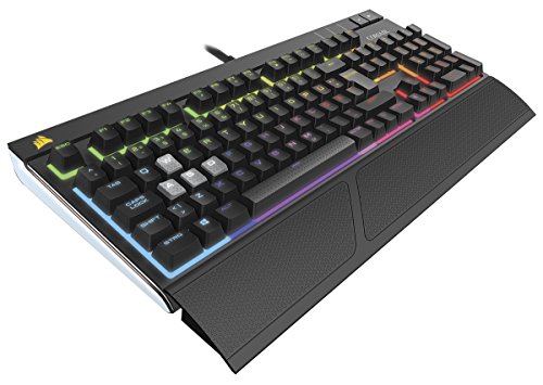 Corsair STRAFE RGB Mechanische Gaming Tastatur (Cherry MX Silent, Multi-Color RGB Beleuchtung, QWERTZ) schwarz