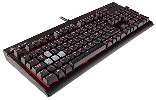 Corsair STRAFE Mechanische Gaming Tastatur (Cherry MX Red, Rot LED Beleuchtung, QWERTZ) schwarz