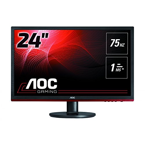 AOC G2460VQ6 61 cm (24 Zoll) Monitor (VGA, HDMI, 1ms Reaktionszeit, DisplayPort, 1920 x 1080, 75 Hz) schwarz