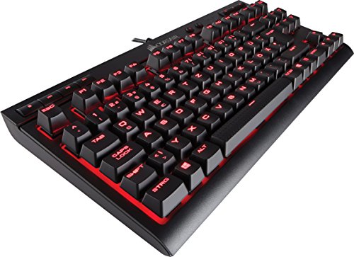 Corsair K63 Mechanische Gaming Tastatur (Cherry MX Red, Rot LED Beleuchtung, Kompakt, QWERTZ) schwarz