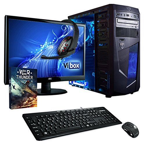 Vibox Ultra 11S Gaming-PC Computer mit War Thunder Spiel Bundle (3,8GHz AMD A6 Dual-Core Prozessor, Radeon R5 Grafik Chip, 8Go DDR4 2133MHz RAM, 1TB HDD, Ohne Betriebssystem)